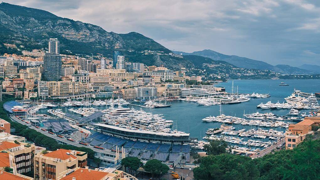 Motor Yacht Loon destinations Monaco harbour and Formula One Grand Prix track
